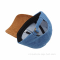 Gewassen denim zes paneel cowboy dad honkbal hoed
